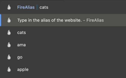 FireAlias  from Chrome web store to be run with OffiDocs Chromium online