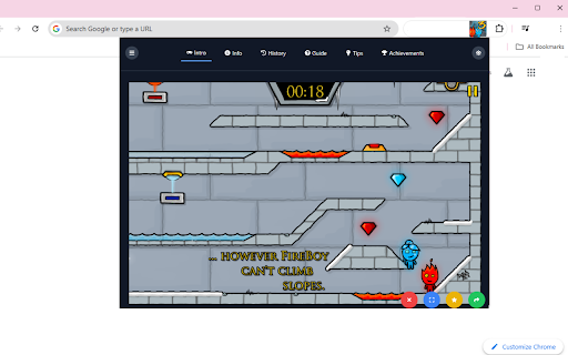 Fireboy and Watergirl 3 Ice Temple  from Chrome web store to be run with OffiDocs Chromium online
