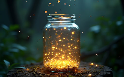 Fireflies flicker  from Chrome web store to be run with OffiDocs Chromium online