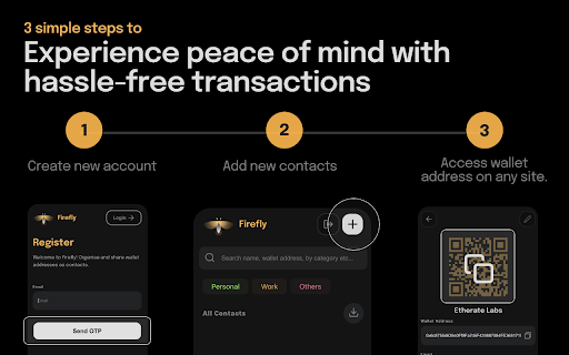 Firefly Walletbook: Save  Share Web3 Address  from Chrome web store to be run with OffiDocs Chromium online