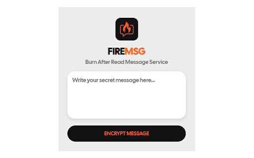 FIREMSG Burn After Reading  from Chrome web store to be run with OffiDocs Chromium online