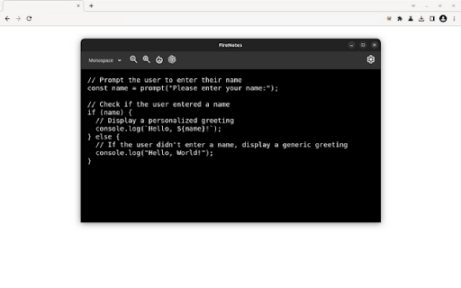 FireNotes Notepad  from Chrome web store to be run with OffiDocs Chromium online