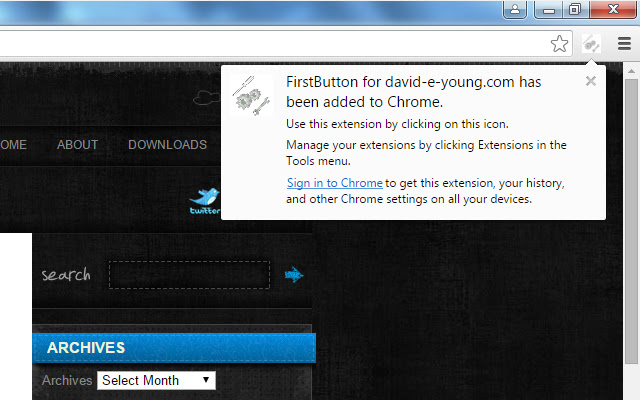 FirstButton for david e young.com  from Chrome web store to be run with OffiDocs Chromium online