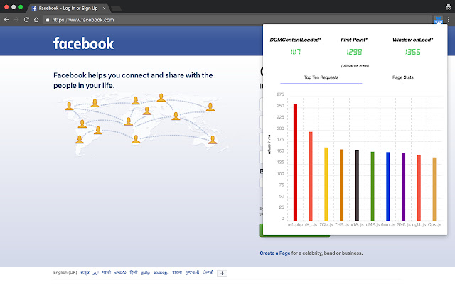 First Paint  Page Load Time  from Chrome web store to be run with OffiDocs Chromium online