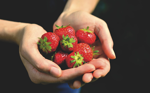 First strawberries of the season  from Chrome web store to be run with OffiDocs Chromium online