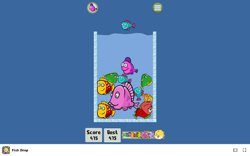 Fish Drop Game Merge identical fish to create the largest pufferfish!  from Chrome web store to be run with OffiDocs Chromium online