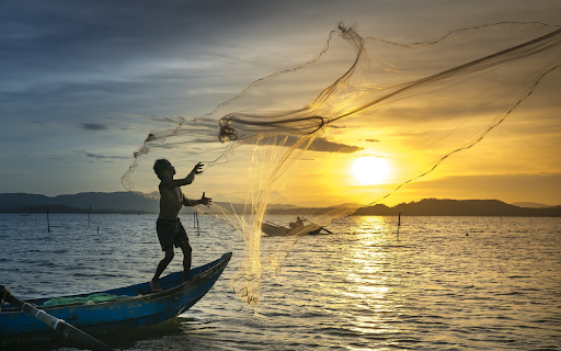 Fishing in the morning  from Chrome web store to be run with OffiDocs Chromium online