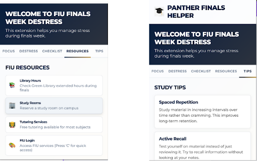 FIU Finals Week Destress  from Chrome web store to be run with OffiDocs Chromium online