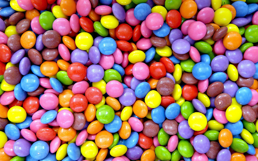 five colored candy  from Chrome web store to be run with OffiDocs Chromium online