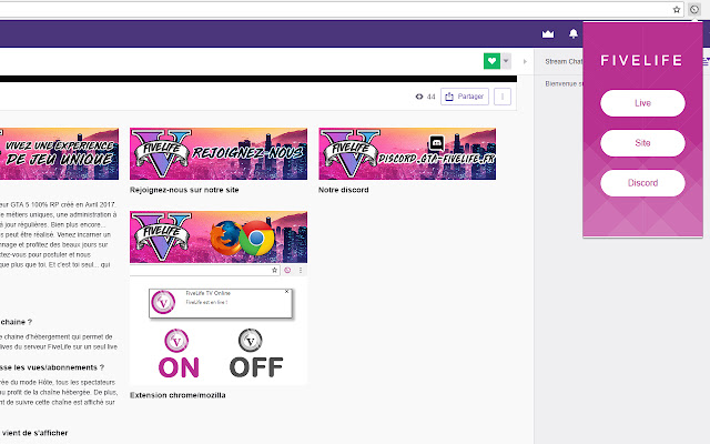 FiveLife Extension  from Chrome web store to be run with OffiDocs Chromium online