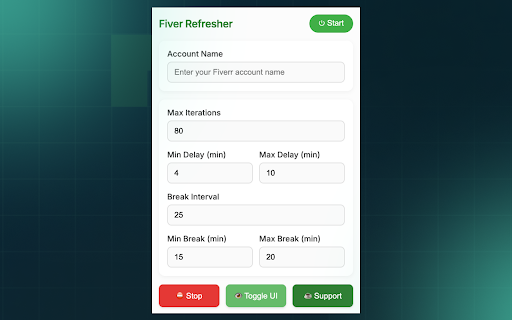 Fiverr Refresher  from Chrome web store to be run with OffiDocs Chromium online