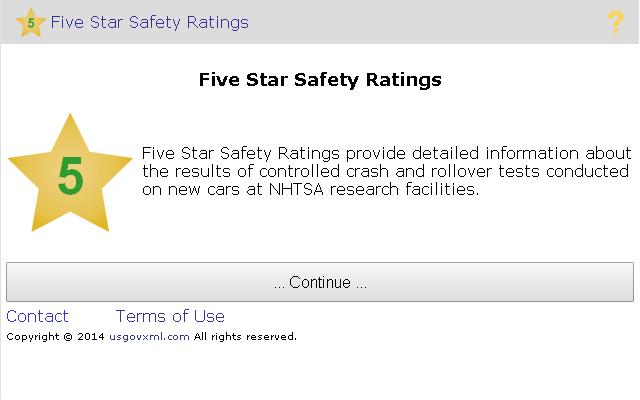 Five Star Safety Ratings  from Chrome web store to be run with OffiDocs Chromium online