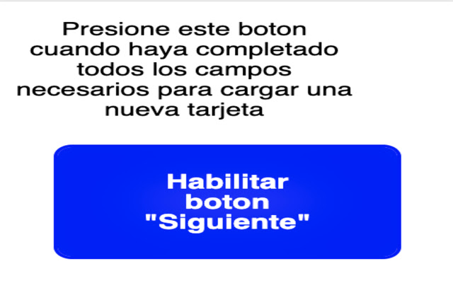 Solucione el error al agregar la tarjeta en Coto Digital desde la tienda web de Chrome para ejecutarse con OffiDocs Chromium en línea