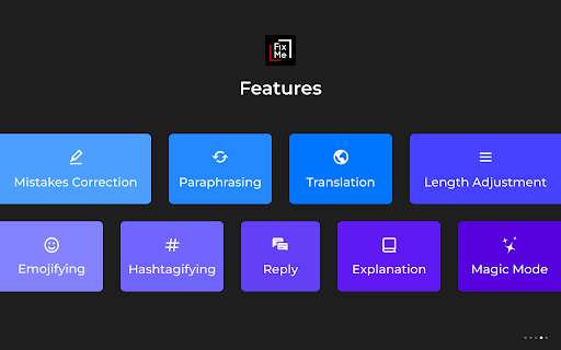 FixMeBot AI Writing Assistant and Language Tool  from Chrome web store to be run with OffiDocs Chromium online