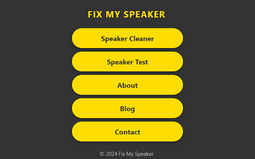 Fix My Speaker  from Chrome web store to be run with OffiDocs Chromium online