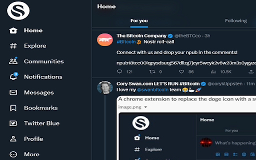 Fix twitter icon  from Chrome web store to be run with OffiDocs Chromium online