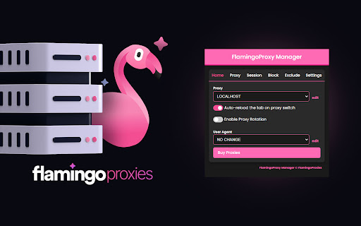 Flamingo Proxy Manager  from Chrome web store to be run with OffiDocs Chromium online