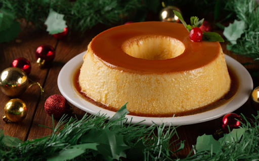 Flan Cake for Christmas Theme  from Chrome web store to be run with OffiDocs Chromium online