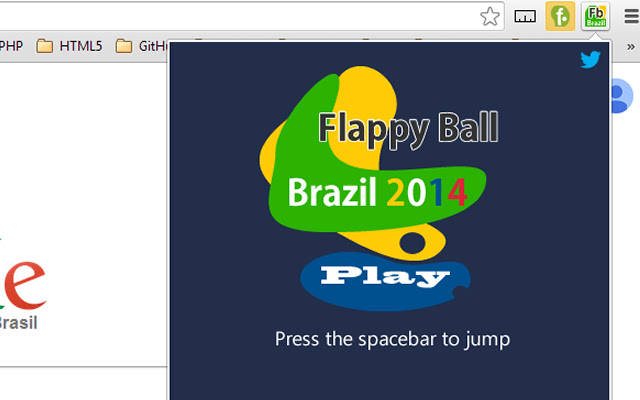 Flappy Ball Brazil  from Chrome web store to be run with OffiDocs Chromium online