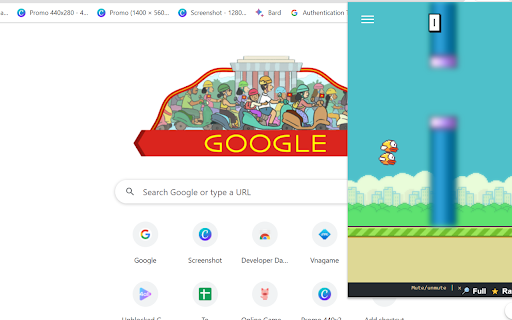 Flappy Birds Game  from Chrome web store to be run with OffiDocs Chromium online