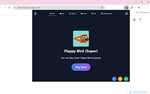 Flappy Bird (Super)  from Chrome web store to be run with OffiDocs Chromium online