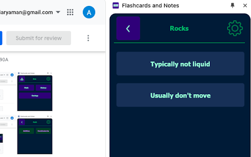 Flashcards and Notes  from Chrome web store to be run with OffiDocs Chromium online