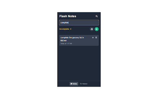 Flash Notes  from Chrome web store to be run with OffiDocs Chromium online