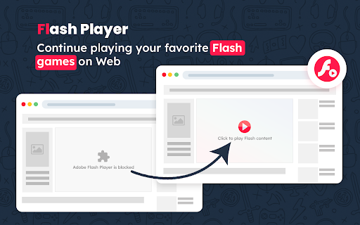 Flash Player flash emulator  from Chrome web store to be run with OffiDocs Chromium online