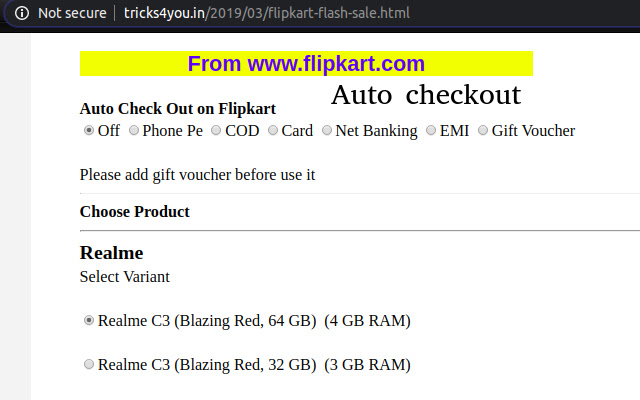 FlashSales: Made easy Buy phone in flashsale  from Chrome web store to be run with OffiDocs Chromium online