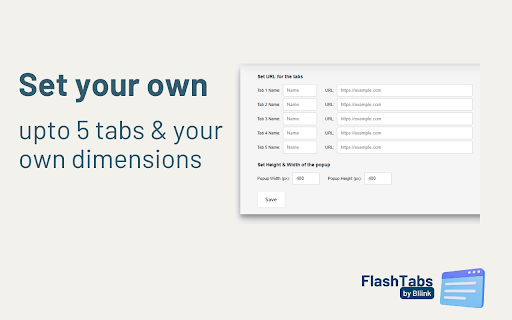 FlashTabs by Bliink  from Chrome web store to be run with OffiDocs Chromium online