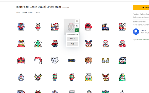 Flaticon Downloader  from Chrome web store to be run with OffiDocs Chromium online