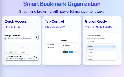Flattened Bookmarks  from Chrome web store to be run with OffiDocs Chromium online