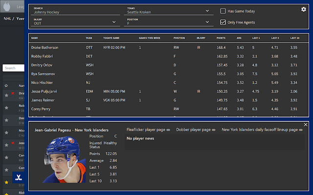 Fleaflicker Extender  from Chrome web store to be run with OffiDocs Chromium online