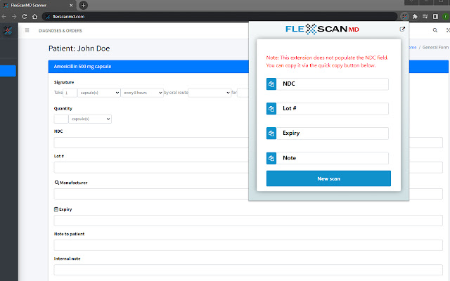 FlexScanMD Scanner  from Chrome web store to be run with OffiDocs Chromium online