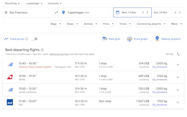 Las emisiones de CO2 de los vuelos desde la tienda web de Chrome se ejecutarán con OffiDocs Chromium en línea