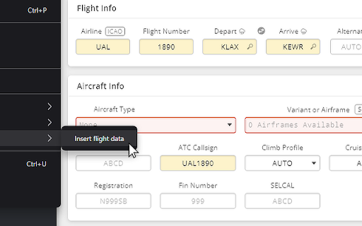 flightdata  from Chrome web store to be run with OffiDocs Chromium online