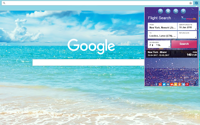 Flight Search  from Chrome web store to be run with OffiDocs Chromium online