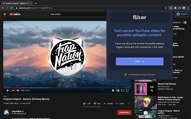 Flikcer  from Chrome web store to be run with OffiDocs Chromium online