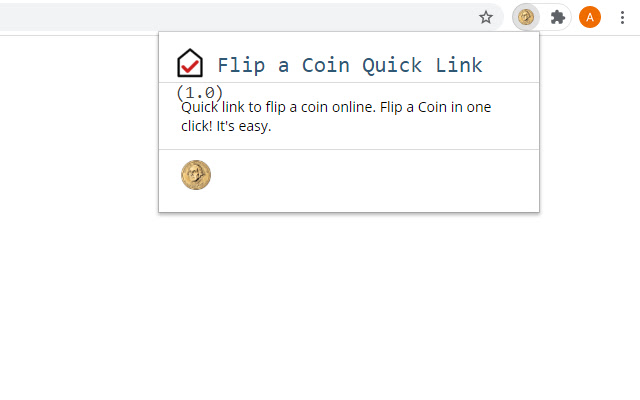 Flip a Coin Quick Link  from Chrome web store to be run with OffiDocs Chromium online