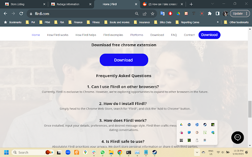 Flirdl  from Chrome web store to be run with OffiDocs Chromium online