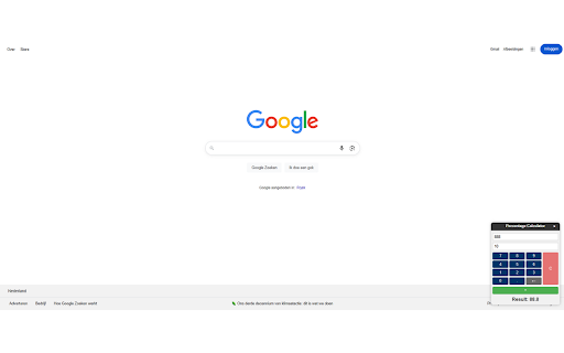 Floating percentage calculator  from Chrome web store to be run with OffiDocs Chromium online