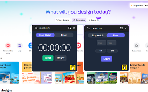 Floating Timer  from Chrome web store to be run with OffiDocs Chromium online