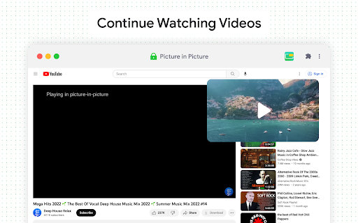 Floating Video Player  Picture in Picture for All Sites  from Chrome web store to be run with OffiDocs Chromium online