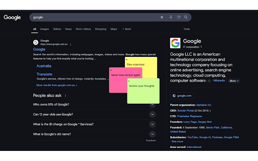 FloatyNotes  from Chrome web store to be run with OffiDocs Chromium online