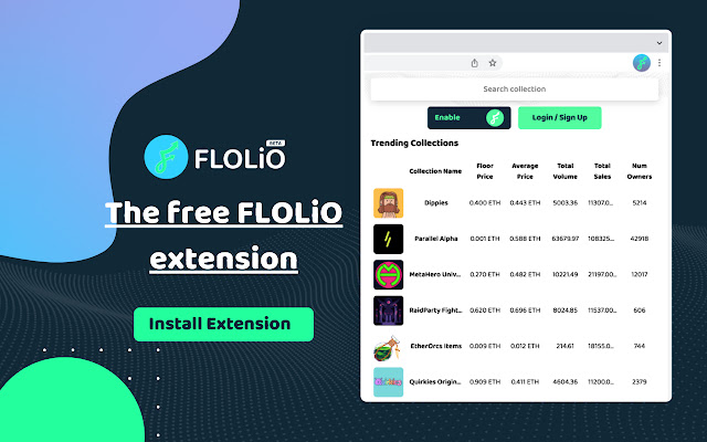 FLOLiO  from Chrome web store to be run with OffiDocs Chromium online