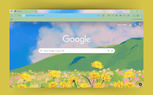 Floral Meadow Theme  from Chrome web store to be run with OffiDocs Chromium online