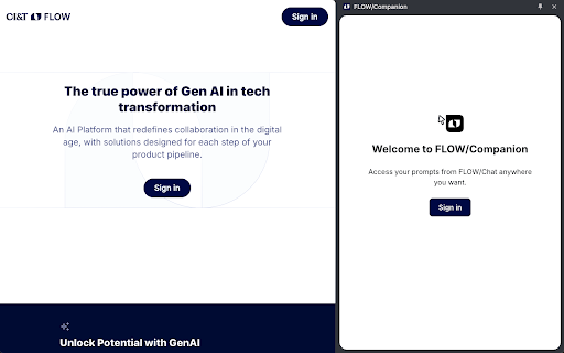 FLOW/Companion  from Chrome web store to be run with OffiDocs Chromium online