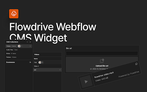 Flowdrive Webflow CMS Widget  from Chrome web store to be run with OffiDocs Chromium online