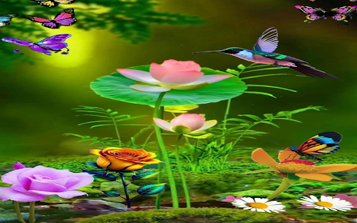 Flower and butterfly wallpapers  from Chrome web store to be run with OffiDocs Chromium online