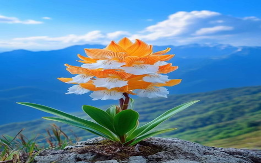 Flowers growing on mountains Wallpaper  from Chrome web store to be run with OffiDocs Chromium online